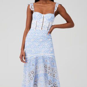 Karina Grimaldi Irma Eyelet Maxi Dress